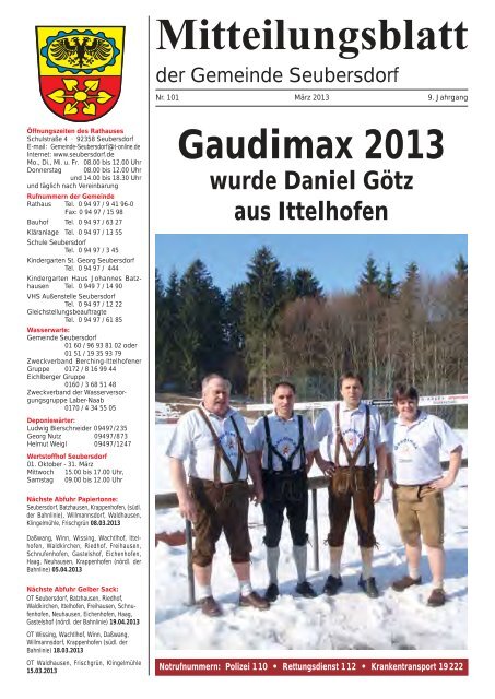 Mitteilungsblatt Ausgabe MÃ¤rz 2013 - Seubersdorf