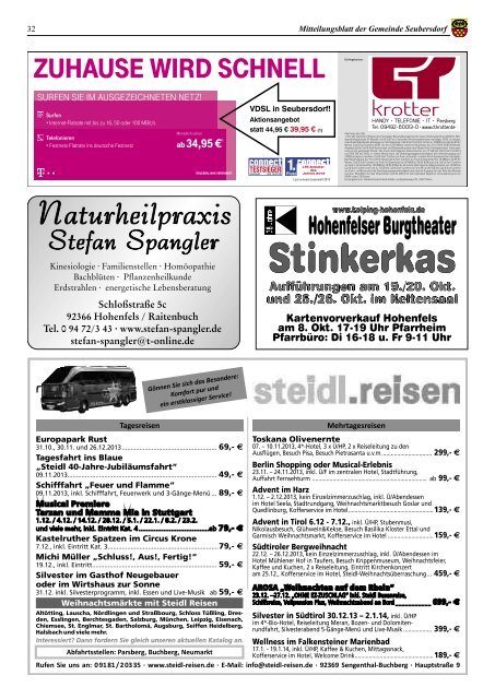 Mitteilungsblatt Ausgabe Oktober 2013 - Seubersdorf