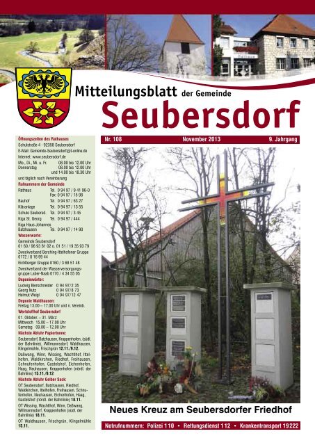 Mitteilungsblatt Ausgabe November 2013 - Seubersdorf
