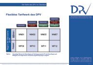 Die Tarife des DPV im Überblick - Dresdener Pensionskasse VVaG