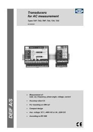 DEIF A/S Transducers for AC measurement