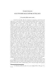 Nietzsche - Sull'avvenire delle nostre scuole - IIS Severi-Correnti