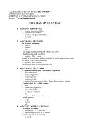 PROGRAMMA DI LATINO - IIS Severi-Correnti