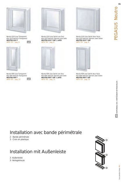 Designkatalog Seves - GLASBAUSTEINE