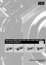 Reductoren HW30, HS40, HS41, HK40, HS50 ... - SEW Eurodrive