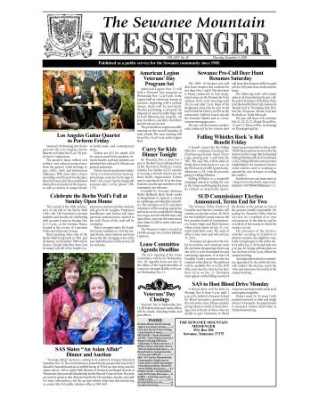 11-5-09-1 - The Sewanee Mountain Messenger