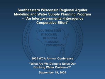 Southeastern Wisconsin Regional Aquifer Modeling and ... - sewrpc