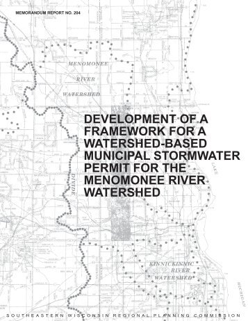 development of a framework for a watershed-based ... - sewrpc