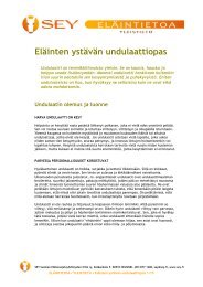 ElÃ¤inten ystÃ¤vÃ¤n undulaattiopas (pdf) (752.9 KB) - SEY Suomen ...
