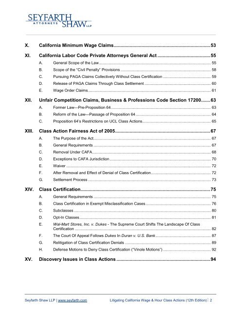Litigating California Wage & Hour and Labor Code Class Actions