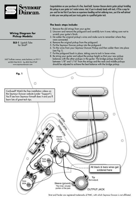 wiring instructions - Seymour Duncan