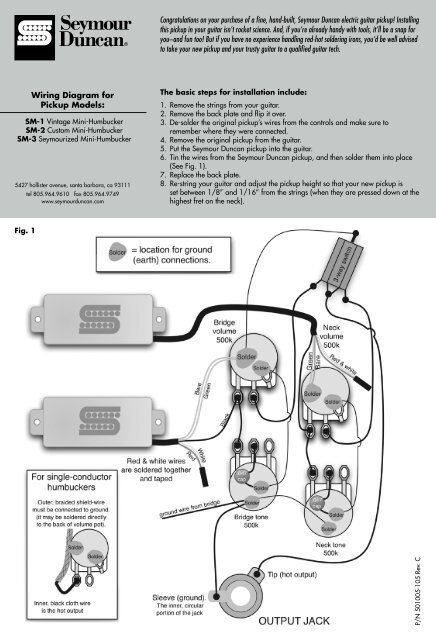 Seymour Duncan Mini Humbucker Wiring Diagram