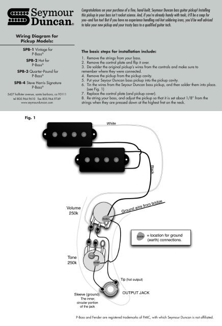 P Bass Wiring Diagram Seymour Duncan from img.yumpu.com