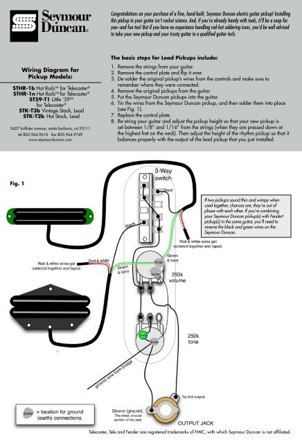 wiring instructions - Seymour Duncan