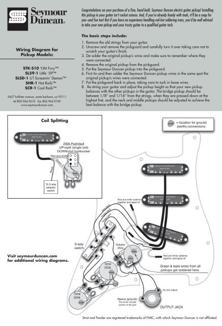 Seymour Duncan Mini Humbucker Wiring Diagram