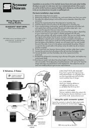 Wiring instructions - Seymour Duncan