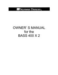 400 bass x 2 - Seymour Duncan