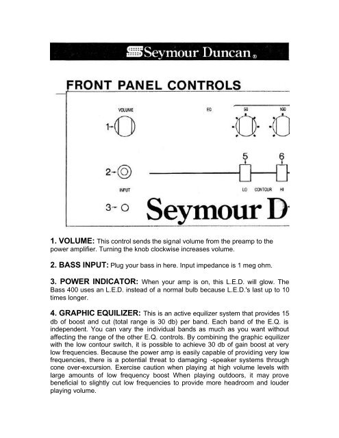 Bass 400 Amp - Seymour Duncan