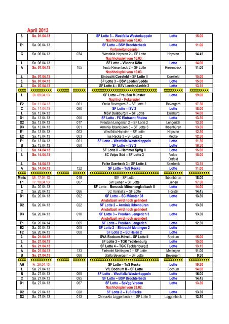 Jugendspielplan _3 - Sportfreunde Lotte