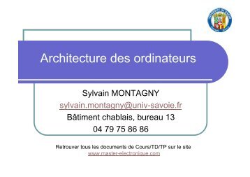 Cours-architecture des ordinateurs.pdf - UniversitÃ© de Savoie