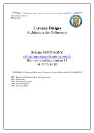 Travaux DirigÃ©s - UniversitÃ© de Savoie