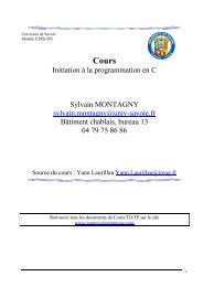 Initiation Ã  la programmation en C Sylvain MONTAGNY sylvain ...