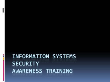 Information Security - Stephen F. Austin State University