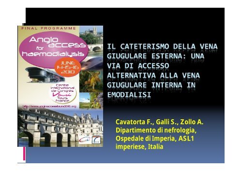 W15i Cavatorta VENA GIUGULARE ESTERNA.ppt [Lecture ... - SFAV