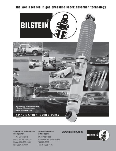 Bilstein Monotube Shock Absorbers Front/Rear Set of 4 For Ranger/B2300/B3000
