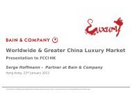 Worldwide & Greater China Luxury Market - French Chamber of ...