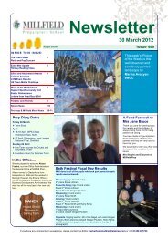 30 March 2012 Newsletter - Millfield Prep School