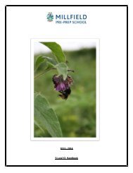 2013 - 2014 Y1 and Y2 Handbook - Millfield Prep School