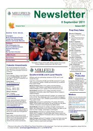 Newsletter - Millfield Prep School