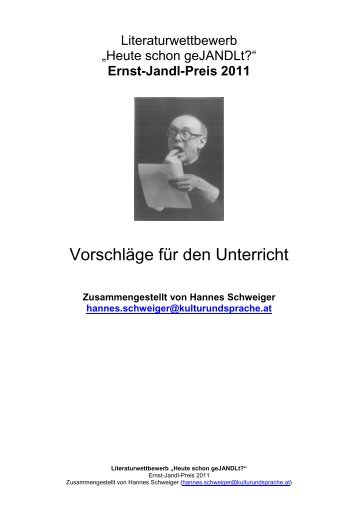 Literaturwettbewerb - Heute schon geJANDLt? Vorschläge für den ...