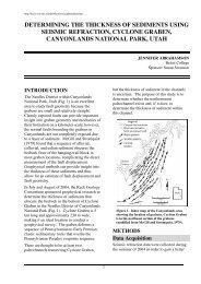 determining the thickness of sediments using seismic refraction ...