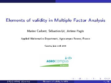 Elements of validity in Multiple Factor Analysis - Marine Cadoret - Free