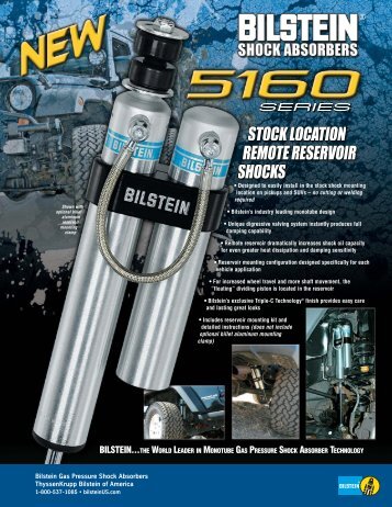 Bilstein Gas Pressure Shock Absorbers ThyssenKrupp Bilstein of ...