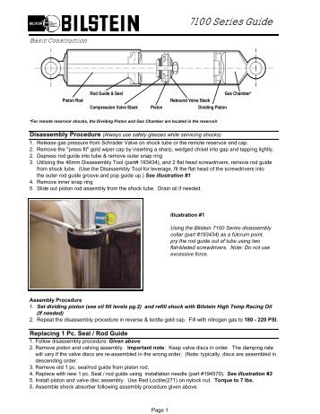 7100 Series Rebuild Guide - Bilstein