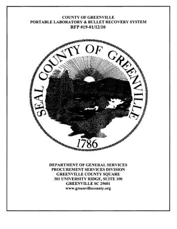 RFP #19-01/12/10 - Greenville County