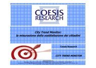 City Trend Monitor: la misurazione della ... - Coesis Research