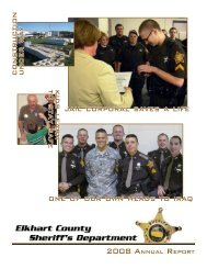 2008 annual report (.pdf) - Elkhart County Sheriff's Department