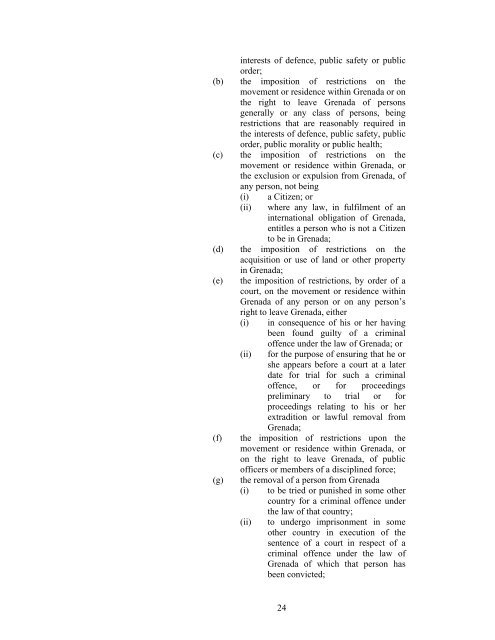 the draft constitution of the commonwealth of grenada