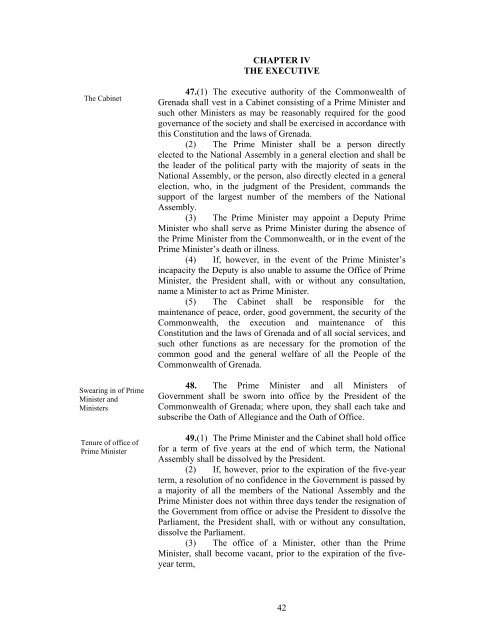 the draft constitution of the commonwealth of grenada