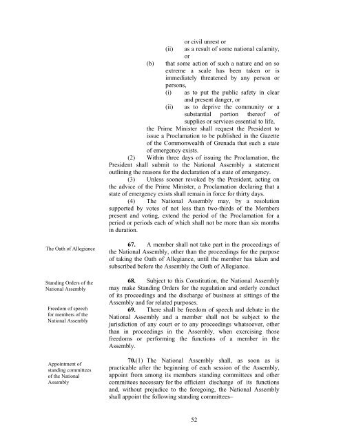 the draft constitution of the commonwealth of grenada