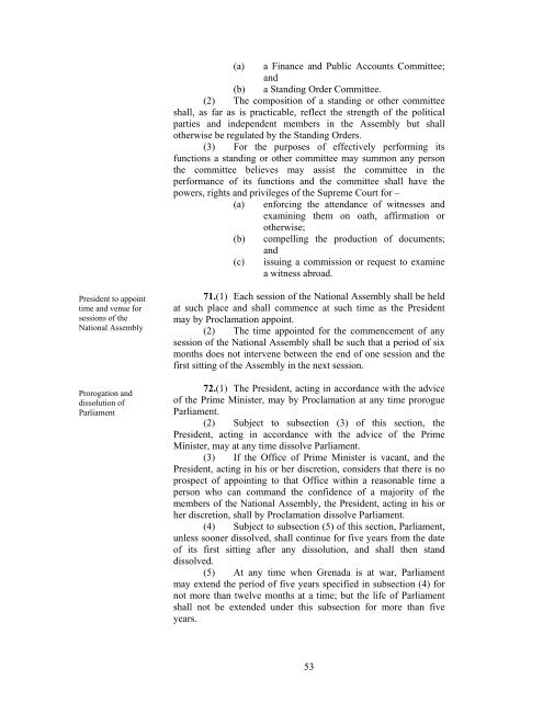 the draft constitution of the commonwealth of grenada