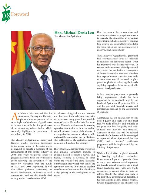 Annual Agriculture Review 2008 - Government of Grenada