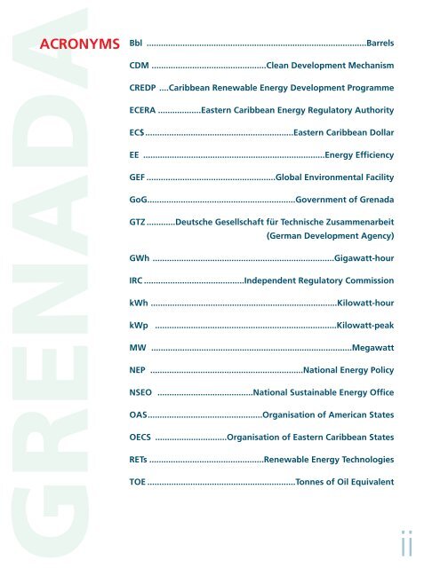 THE NATIONAL ENERGY POLICY OF GRENADA - Government of ...