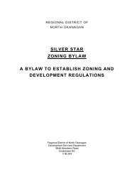 Silver Star Zoning Bylaw - Regional District of North Okanagan