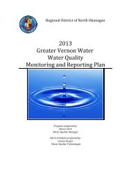 Water Quality Monitoring Plan - Regional District of North Okanagan