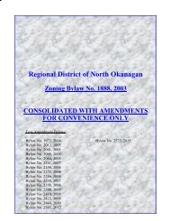 Zoning Bylaw No. 1888.2003 - Regional District of North Okanagan